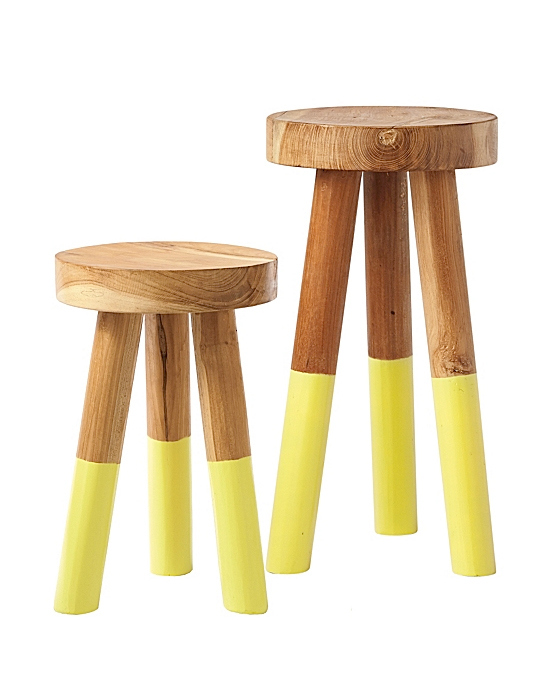 DIP DYED STOOLS / serena + lily / tahsin, the good
