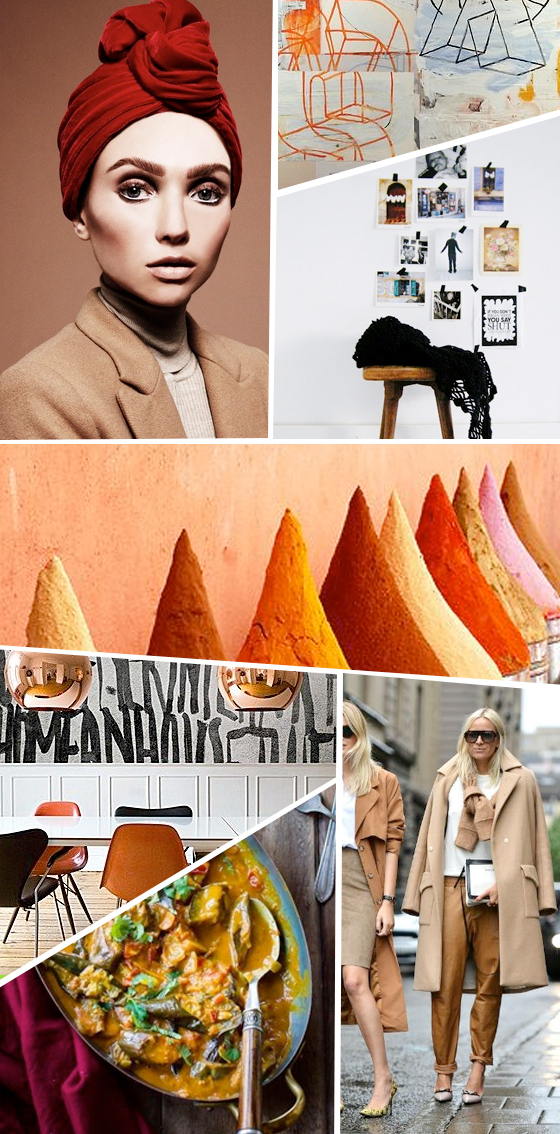 THE COLOUR WAY / CAMEL, CRIMSON, BURNT OCHRE & BLACK