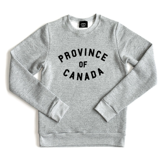 SO GOOD / PROVINCE OF CANADA GREY CREW SWEATSHIRT / tahsin, the good