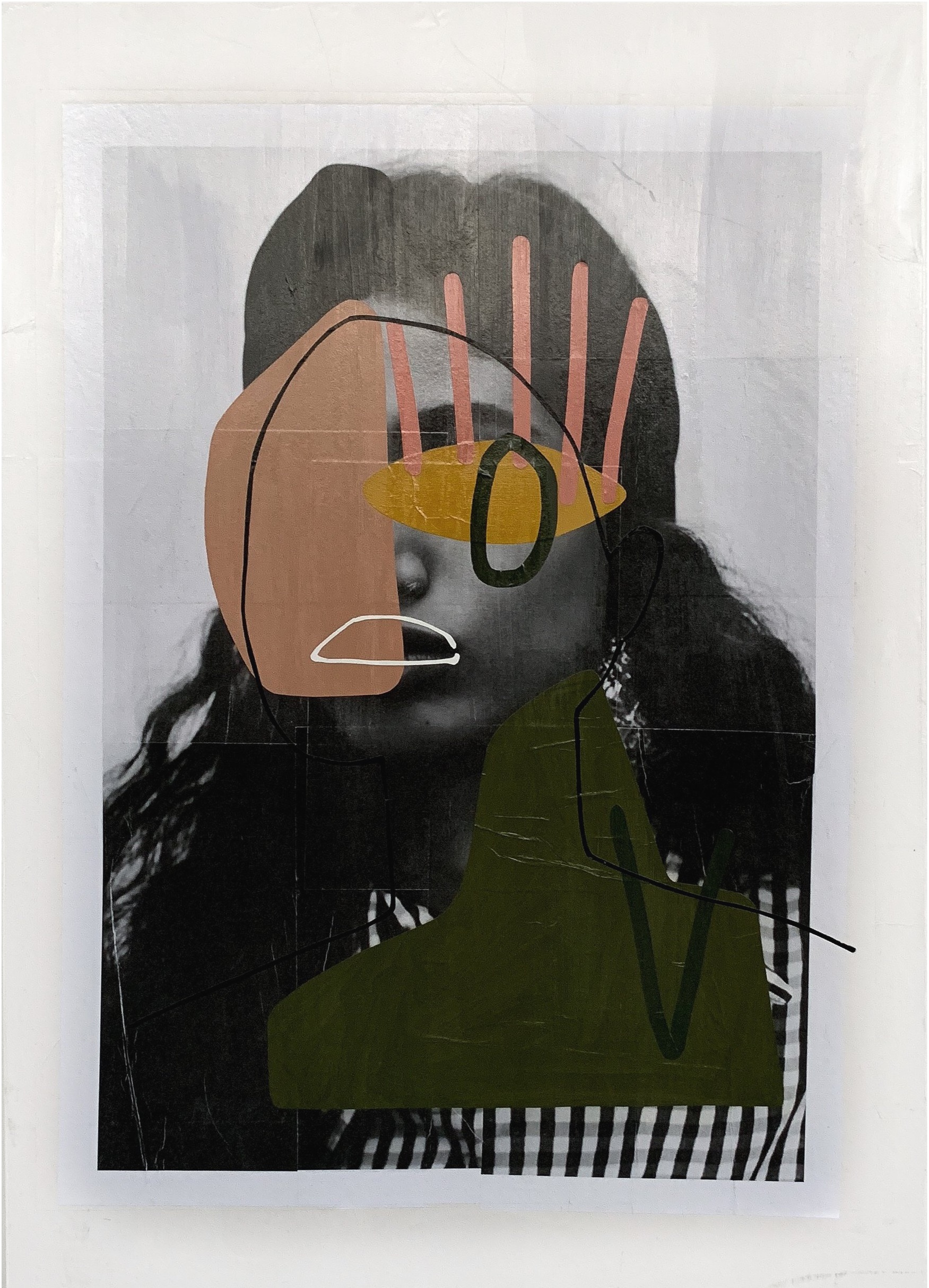 AWAKE X AWAKEN N.4, 2018  ACRYLIC X PAPER ON WOOD  20X28 INCHES  — SOLD
