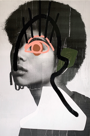AWAKE x AWAKEN N.11, 2019  acrylic x paper on wood  40x60 inches  — CONTACT FOR PRICE