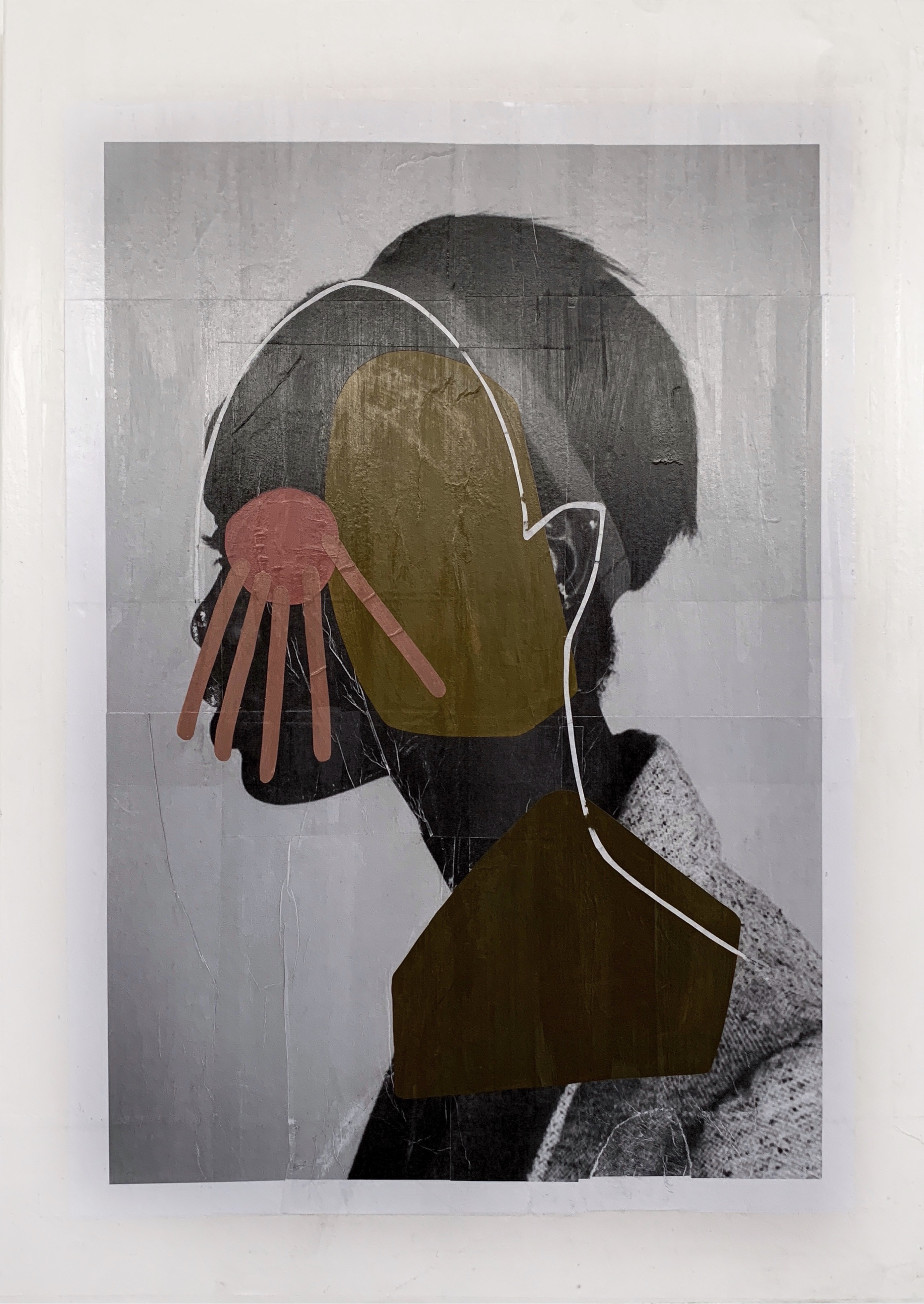 AWAKE X AWAKEN N.2, 2018  ACRYLIC X PAPER ON WOOD  20X28 INCHES /  c/o NYA GALLERY